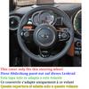 Full Black Leather Steering Wheel Cover For MINI JCW F56 Clubman Convertible Countryman 2014-