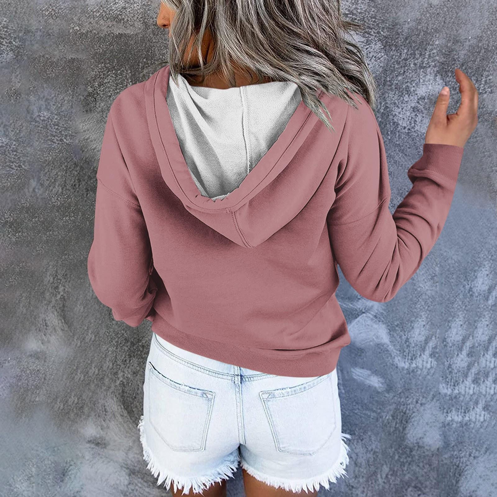 Женские повседневные модные однотонные пуловеры с длинными рукавами — фото 4