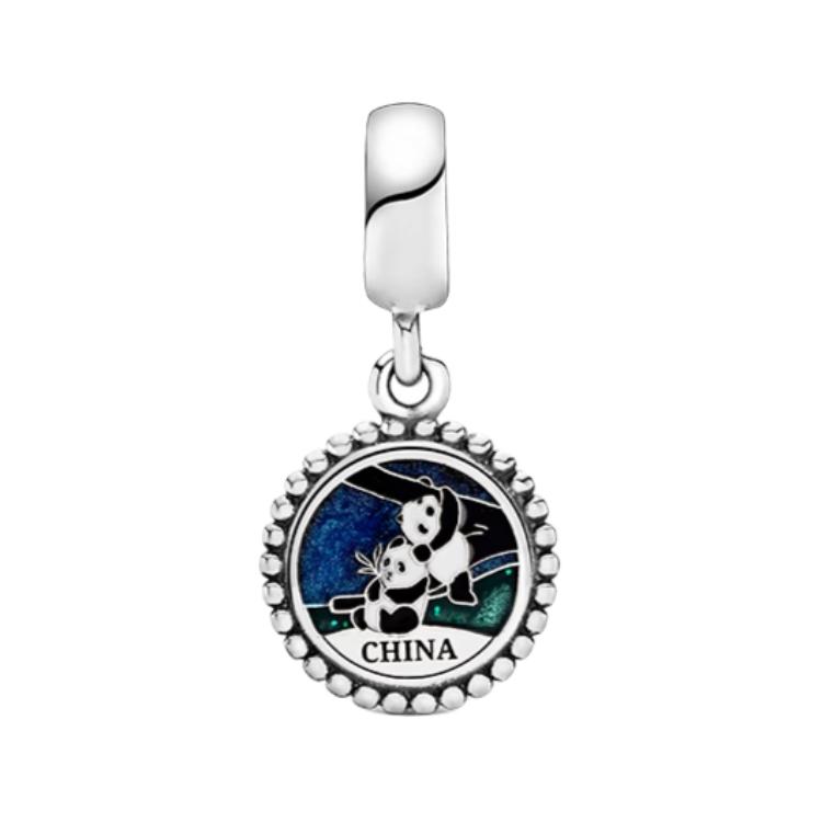 Pandora Panda Decoration 925 Silver Pendant Women pendant 791169_E017 Box