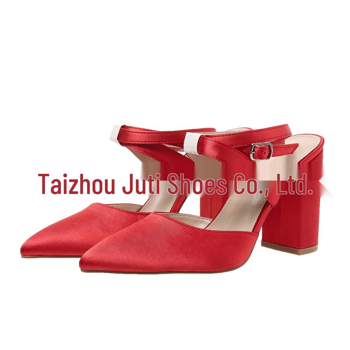 European American Plus Size Pointed Toe High Heel Ankle Strap Women s Sandals US 6