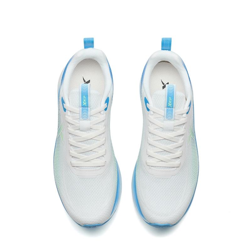 Xtep Cloud Max Fashion Versatile Shock Absorbing Wear Resistant Low Top Casual Running Shoes Men sneaker White Blue 875319110005-7
