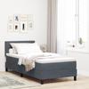 vidaXL Lit Box Spring with Mattress Dark Grey 90x200 Cm Velvet 3339147