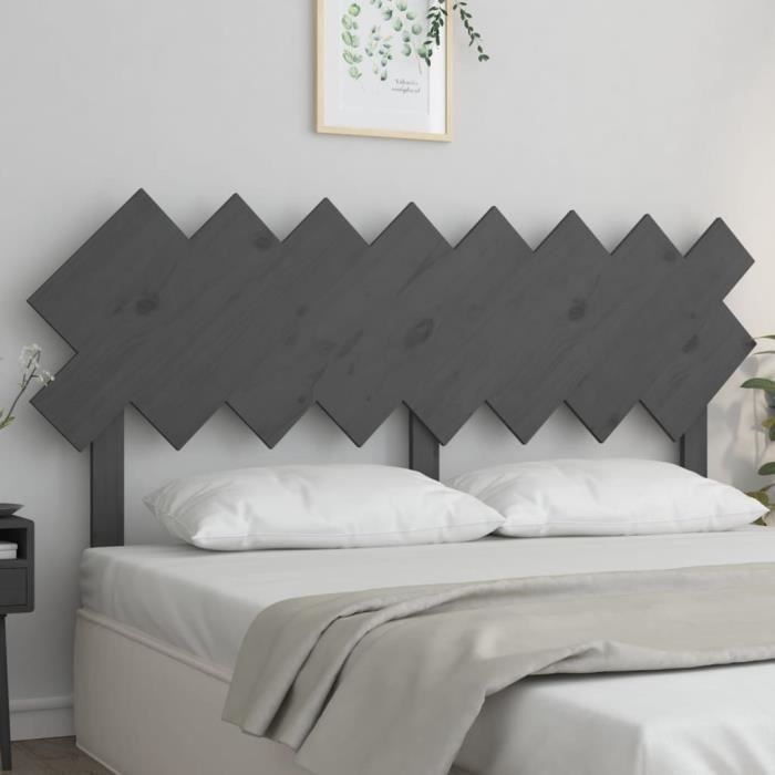 VidaXL Headboard Grey 159.5x3x80.5 Cm Solid Pine Wood 819232