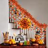 A Single Pack of Autumn Leaf Wreath, Hanging Vine Wreath Made of Artificial Fall Maple Leaves, Perfect for Thanksgiving Decorations for Home, Weddings