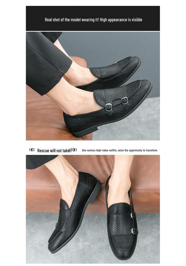 British Style Men's Leather Loafers - Large Size, Slip-On, Spring/Autumn Driving Shoes