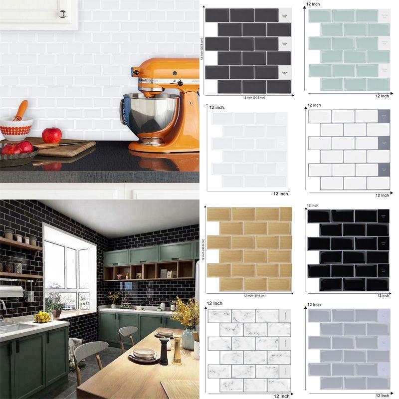 Vibrant 3d Self Adhesive Sticker Kitchen Tile Backsplash For Bathroom Wall Art