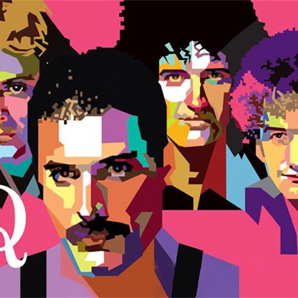 Freddie Mercury Klasické 5D DIY Diamantové Malování Umění Kapela Queen Zpěvák Portrét Výšivka Křížkový Steh Plné Kamínky Domácí Dekorace