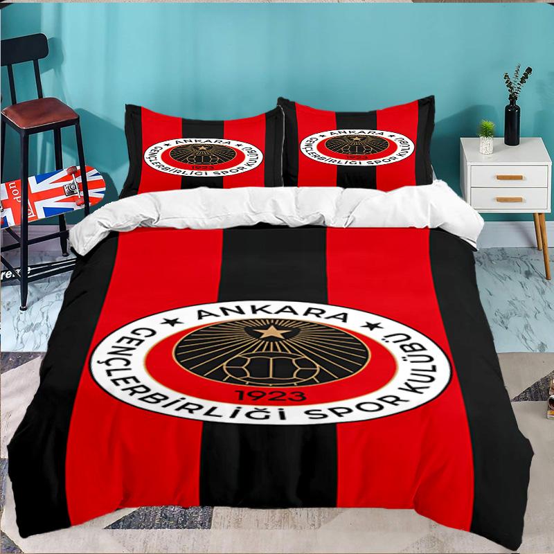 Genkelbigli Club Sports 3PCS Bedding set,Ideal for 1pc Duvet Cover And 2pcs Pillowcases Perfect for Fan gift,Ideal for Bedroom, Dormitory