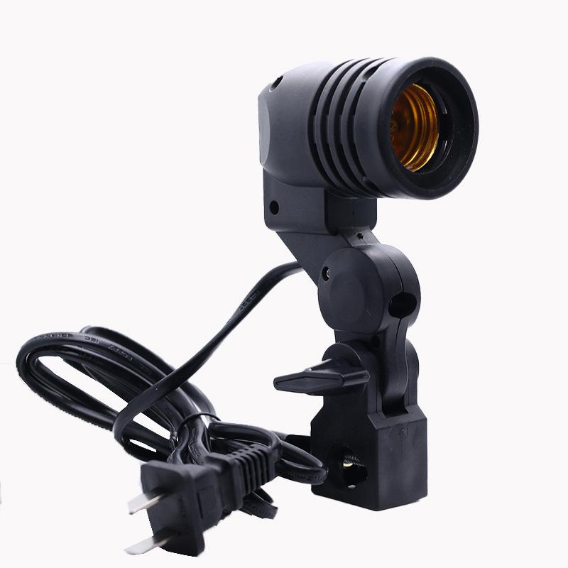 E27 Single Lamp Holder with Cord for Energy-Saving Photography Mushroom Fill Light