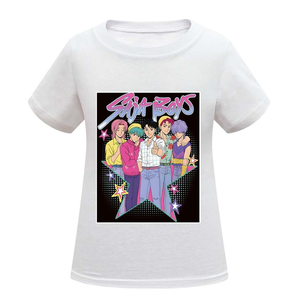 

Детская футболка с короткими рукавами с принтом аниме, мультяшная, K-POP, Руми, Зои, Мира, повседневная 170cm