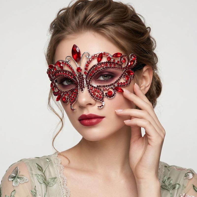 Luxurious Alloy Full-face Mask, Halloween Party, Birthday Masquerade, Bride's High-end Mask
