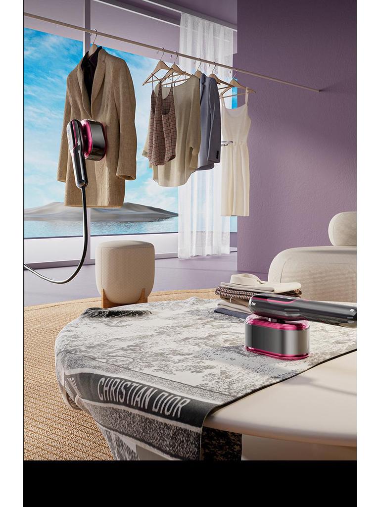 Compact Folding Handheld Garment Steamer with Digital Display for Home Use