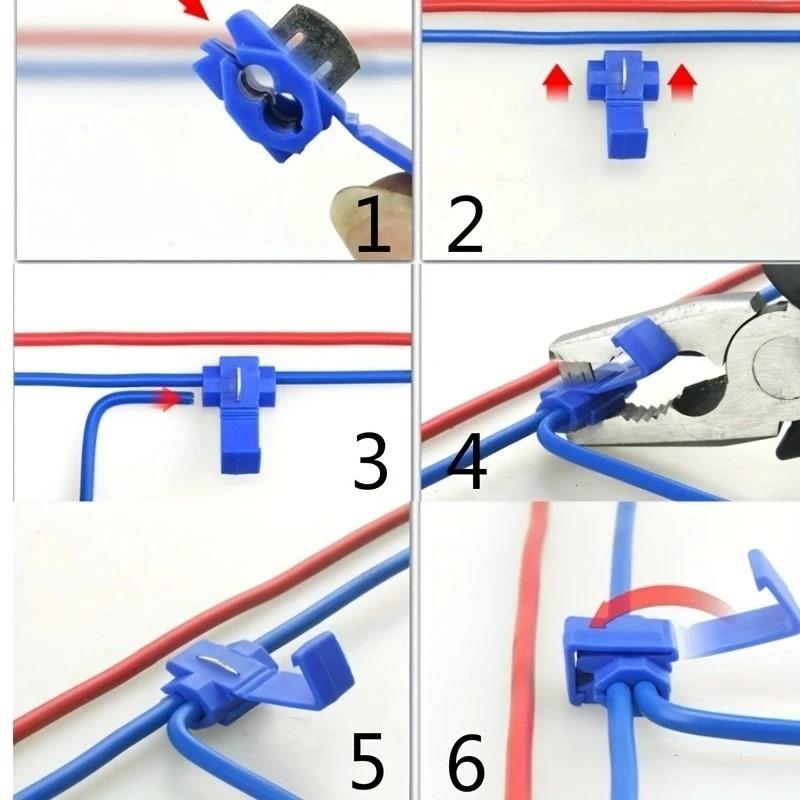 30pcs Wire Cable Connectors Scotch Lock Electric Quick Splice Terminals Crimp Non Destructive Without Breaking Line