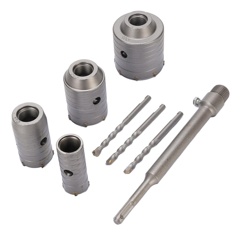 5 Stück Beton Lochsägen Set 30mm 40mm 50mm 65mm Schaft Wand Zement Mauerwerk Stein Ziegel Bohrer Sets