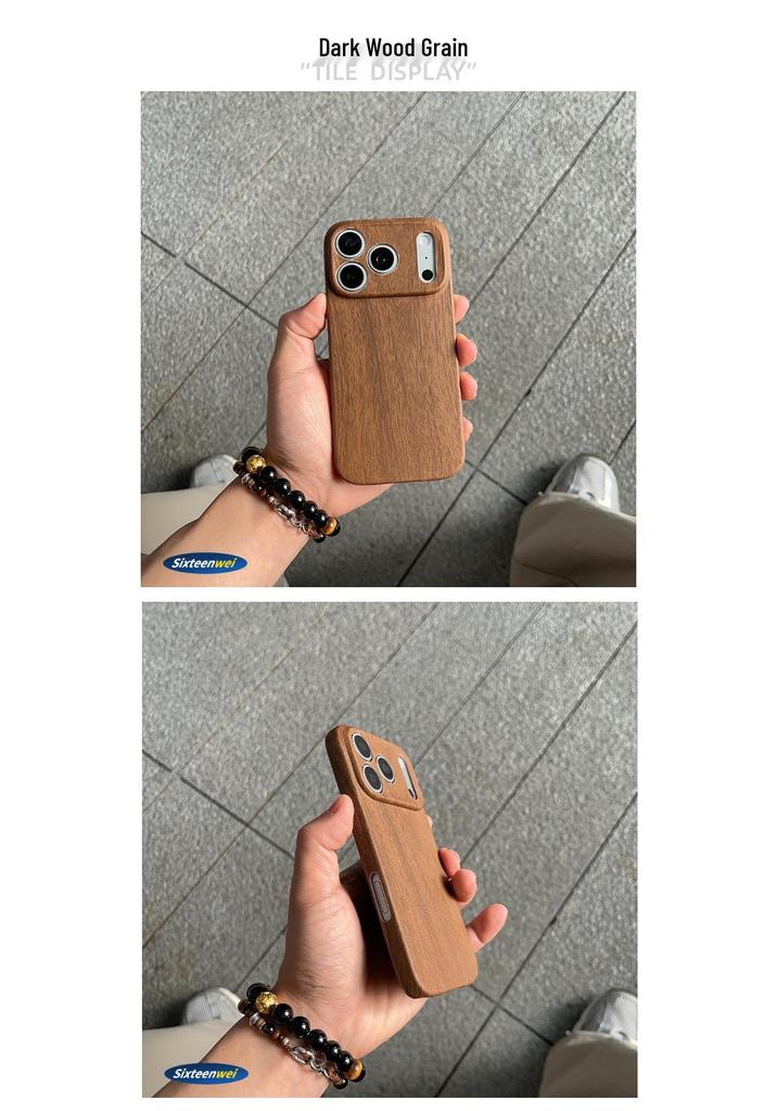 Microfiber Wood Grain Soft Case for iPhone 17 Pro Max - Ultra-thin, Precisely Cut for Models 16/15p and Apple 14.
