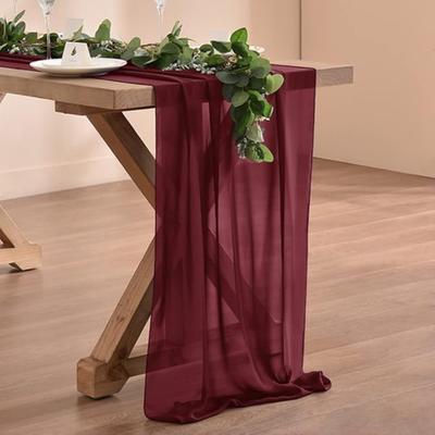 Běhoun na stůl Šifonový Velikonoční Jarní Boho Rustikální 72cm x 305cm Svatba Běhoun Průsvitný Dekorace na Svatbu