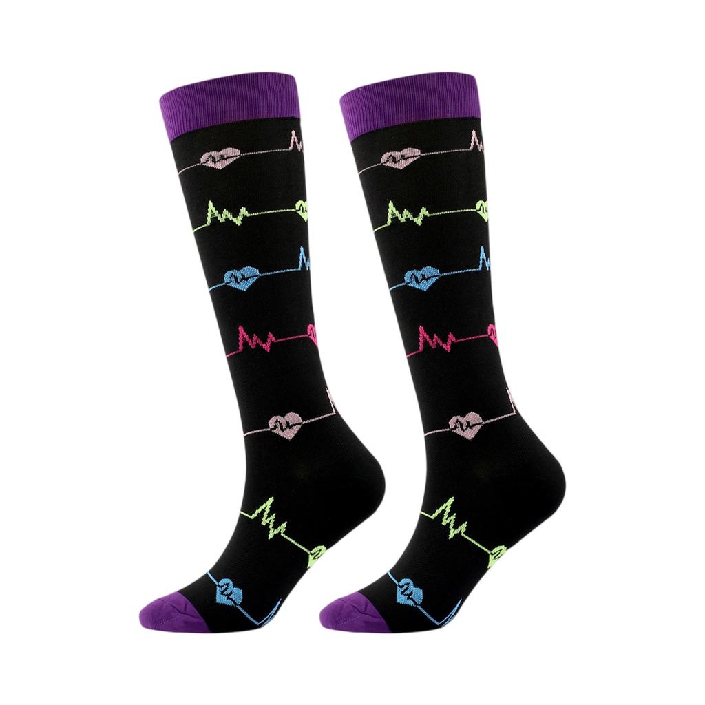 Heart-shaped Polka Dot Sports Compression Stockings