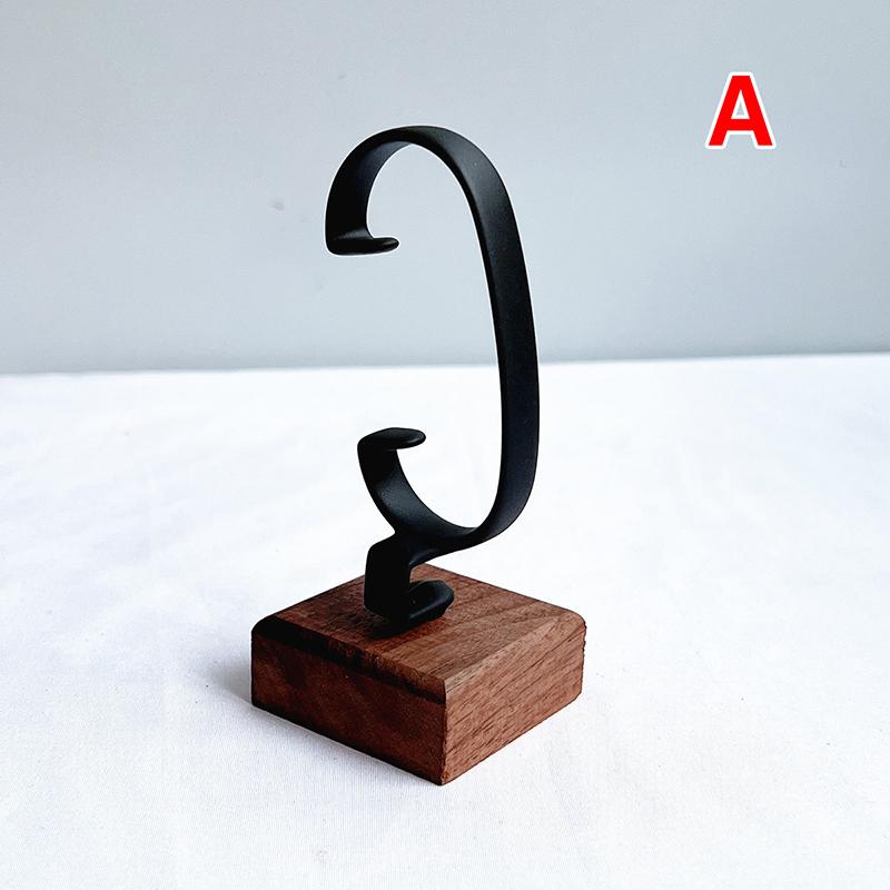 Wooden C-Shaped Watch Holder Jewelry Organizer Display Stand For Bracelet Ring Earring Watch Display Solidwood Watch Stand