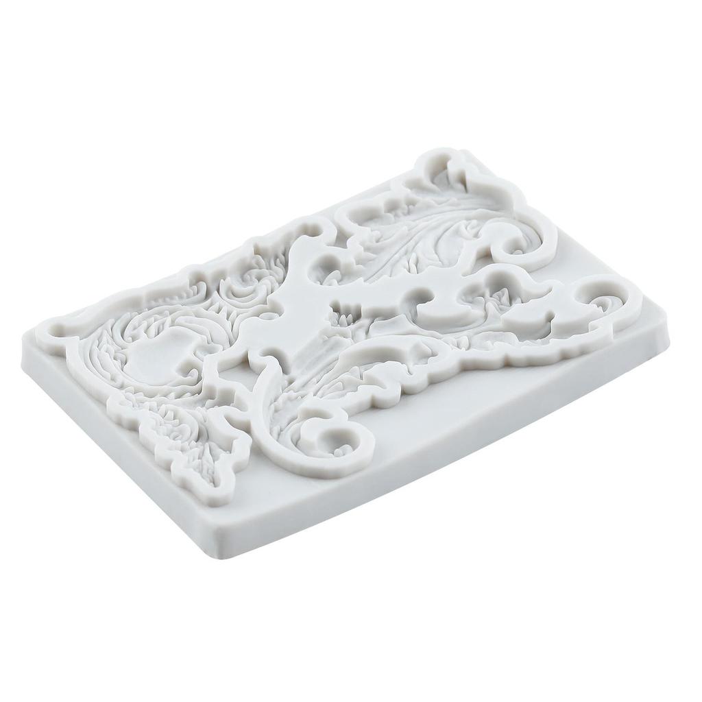 Baroque Silicone Molds Curlicues Scroll Lace Fondant Mold Cake Decorating Tools Cupcake Topper Candy Chocolate Gumpaste Mold