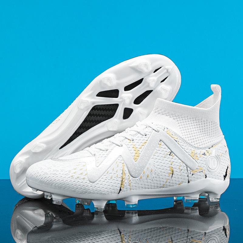 Grass new sports student adult training youth sports shoes women's outdoor high-top football shoes men's