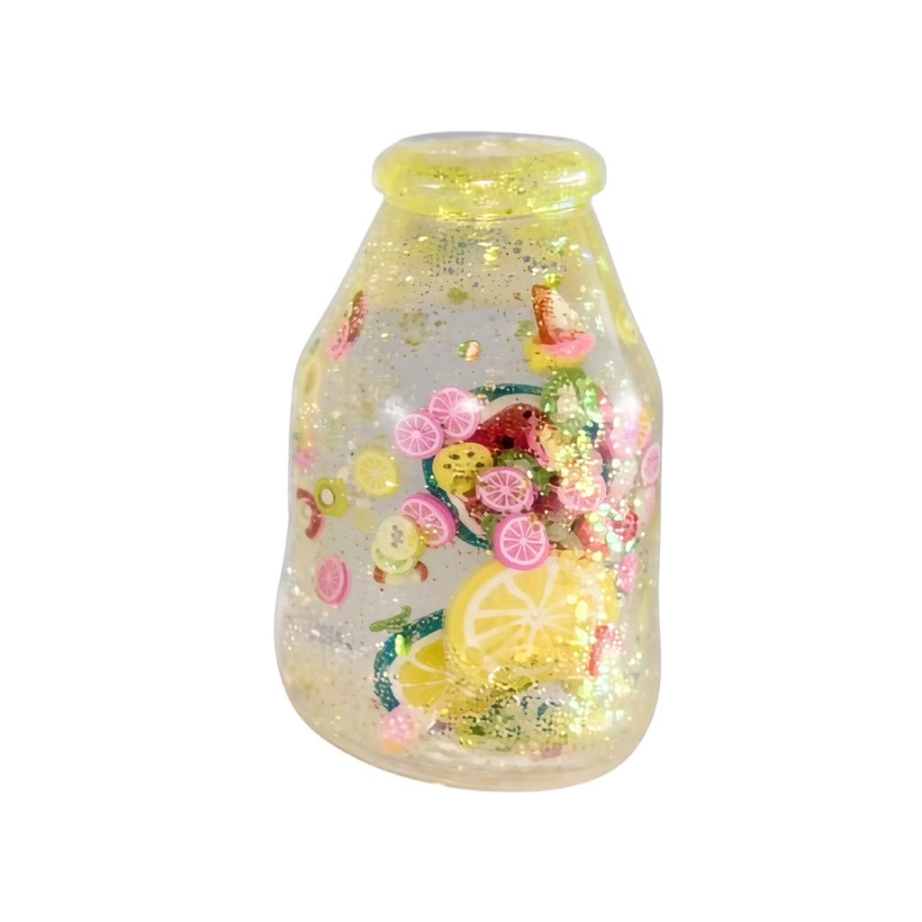Maltose Drifting Bottle Squeeze Toy Stress Relief Sensory Bottle with Glitter and Floating Elements for Relaxation and Focus