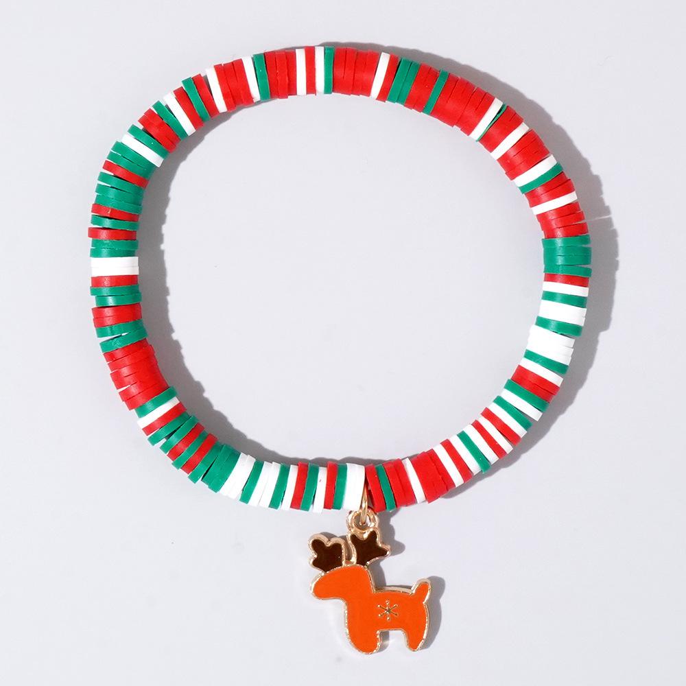 Women's Handmade Colorful Polymer Clay & Copper Bead Bracelet Set - Christmas Gift