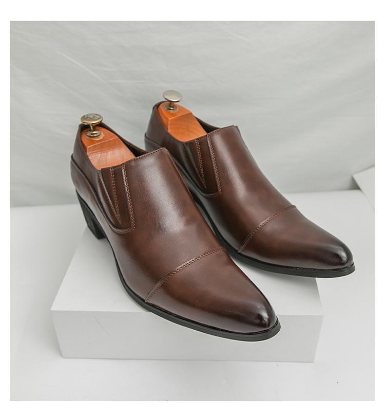 Men's Business & Casual Leather Slip-Ons: Formal & Pointed Toe Loafers for Spring/Autumn