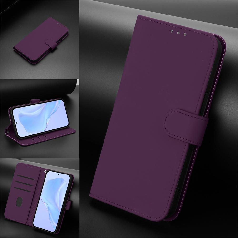 Luxury Solid Color PU Leather Magnetic Flip Wallet Case with Card Holder for TCL 50 Pro Nxtpaper 50 40 SE 30XE 30 Plus 30 XL 20