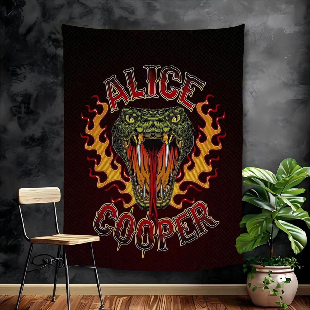 

AAlice CCooper Classic Rock Star Printed Large Wall Tapestry Art Science Fiction Room Home Decor Decor Blanket 74x94cm(29x37in)