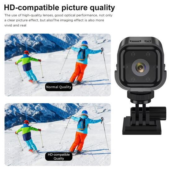 WiFi Wireless Camera Built-in Microphone 1080P HD-compatible Night Vision Home Security Camera Portable Mini Outdoor Sport Action Camera