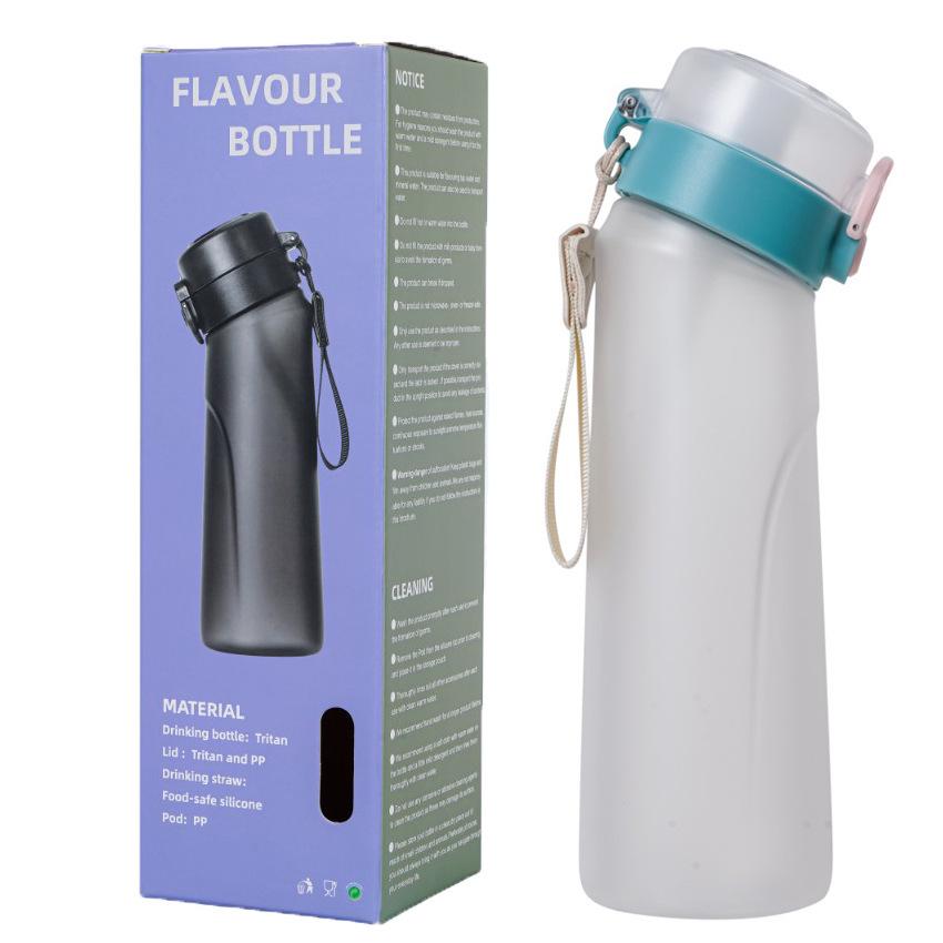 Scented 750ml Sports Water Bottle with Flavor Ring and Straw