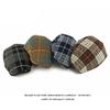 Autumn Winter Wool Beret Men's British Retro Progressive Cap Women's Plaid Cap