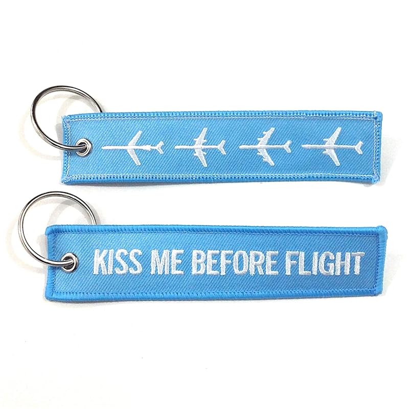 

[Sky Art Japan] flight tag crew tag KISS ME BEFORE FLIGHT Airplane Light Blue airplane motif
