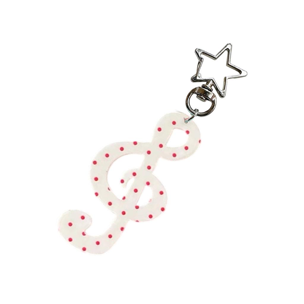 Music Note Keychain For Keys Bags Backpacks Acrylic Alloy Design Lightweight Portable Gift For Musicians Music Lovers