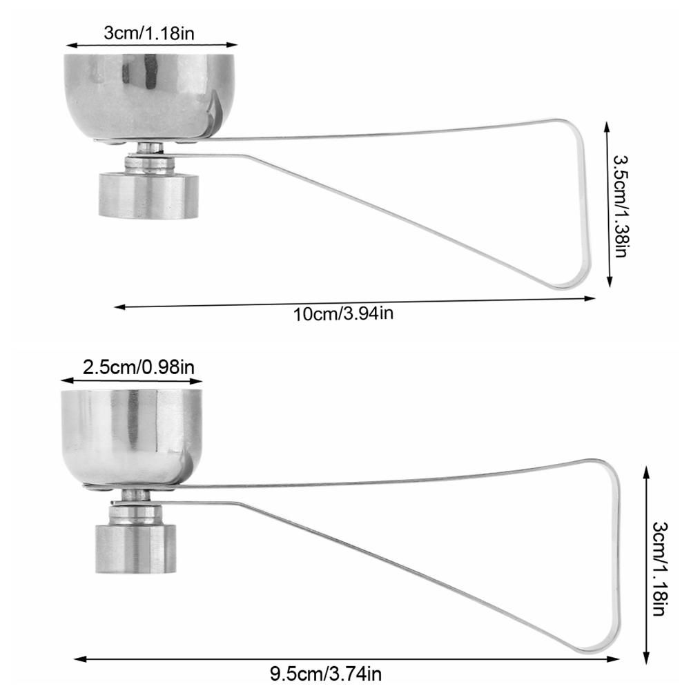 Effective Stainless Steel Eggshell Cracker Tool Opens Eggs Cleanly Without Shattering Shells for Baking Cooking Kitchen Helper