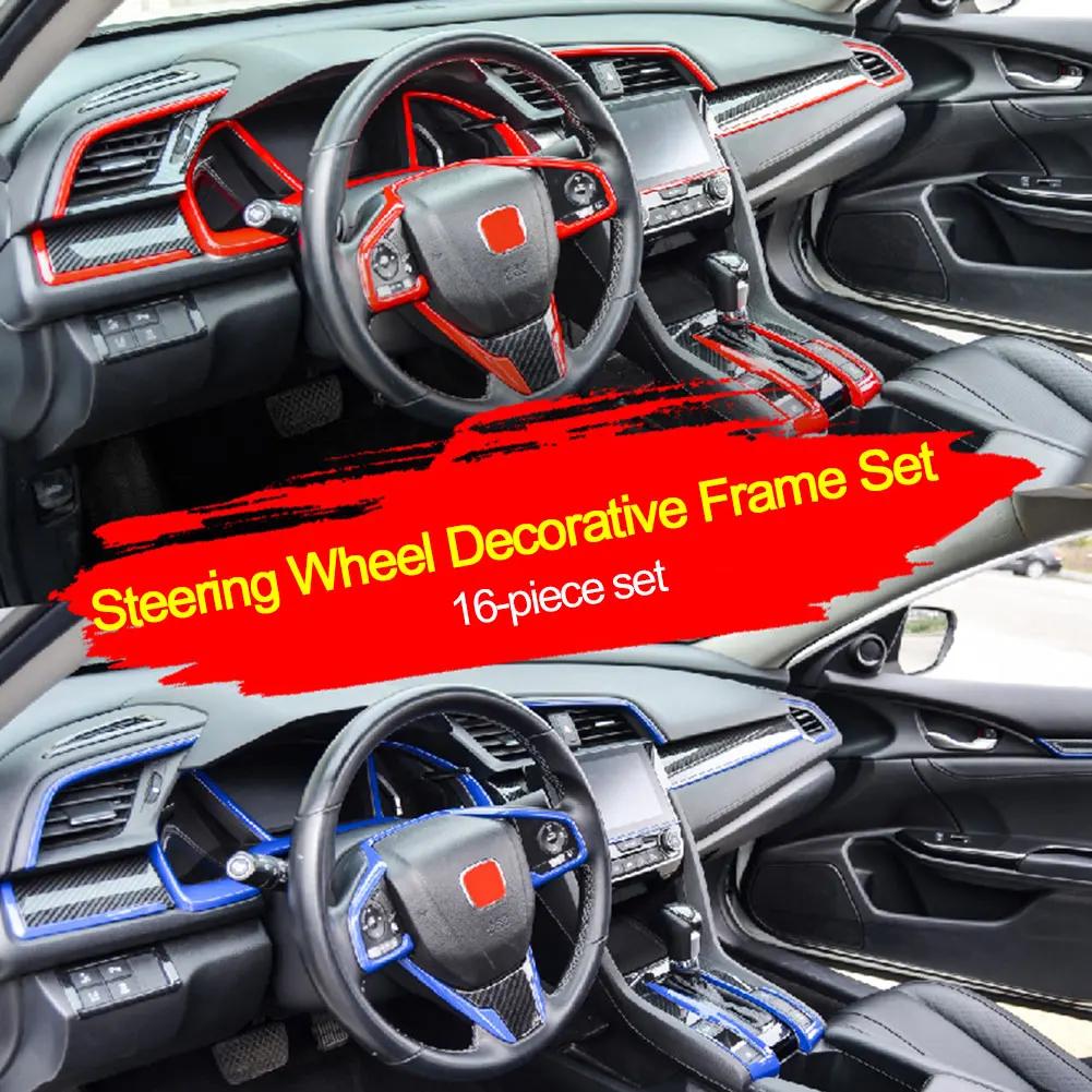 15 ks Kryt na středové konzole na palubní desce automobilu Vývod vzduchu levý kryt automatického řazení pro Honda 10th Civic 2016-2021