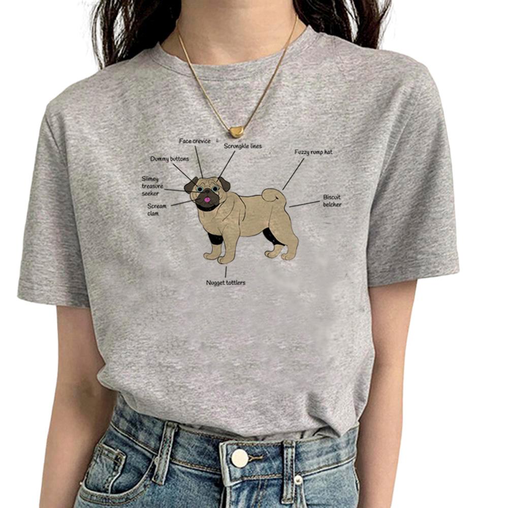 Pug T Shirt Women Funny Summer Streetwear T Shirt feUnisex Streetwear Designer Funny Clothes