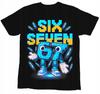 67 Sechs Sieben Grafik Kurzarm Italienisch Gehirnfäule Gaming Meme T-Shirt