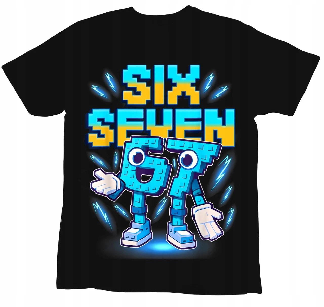 67 Six Seven Graphic Short Sleeve Italian Brainrot Gaming Meme T Shirt 4XL