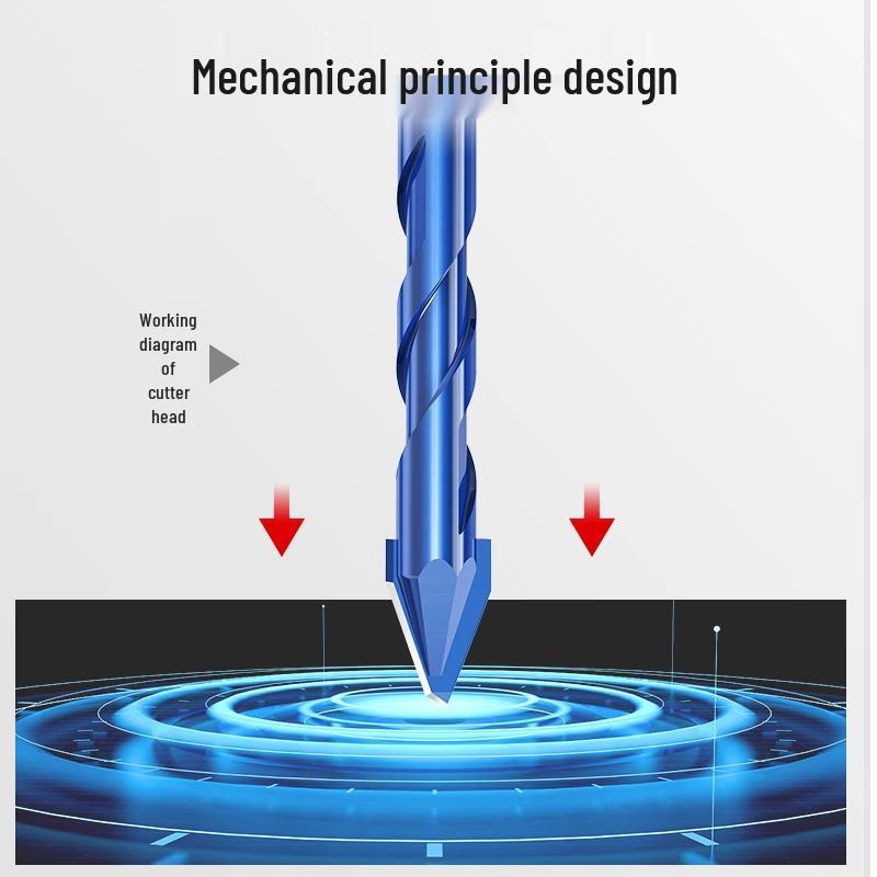 Blue Victory Super Hard Angled Tile and Concrete Drill Bit Set