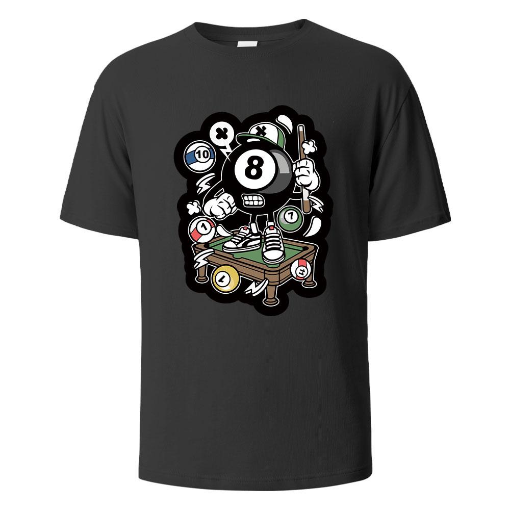 Snooker Balls Graphic Printed Mens TShirts 100 Cotton Breathable Comfortable Tops For Men Summer Oneck Oversize Men Clothing