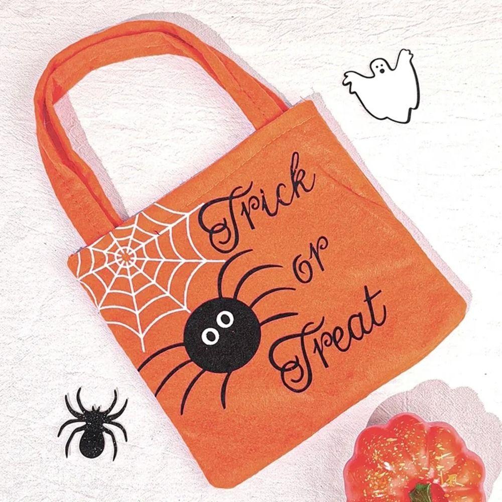 Trick or Treat Halloween Non-Woven Bag Pumpkin Candy Storage Bucket Funny   Festival