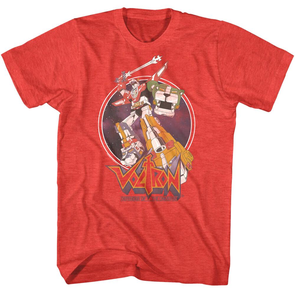 Voltron Defender of the Universe Men Red T Shirt Robot Lion Force Tee Space XXL
