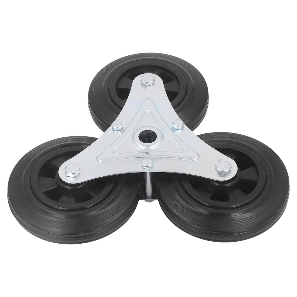 Stair Climbing Wheel Replacement Heavy Duty 6in Rubber Tri Wheel Climber for Shopping Utility Cart Trolley