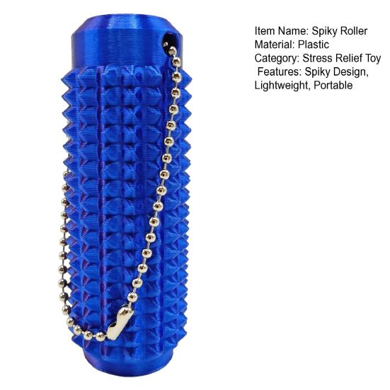 Spiky Grippie Stim Fidget Toy with Bead Chain Stress Relief Teens Adults Mini Pocket 3D Printed Pain Stimming Tool