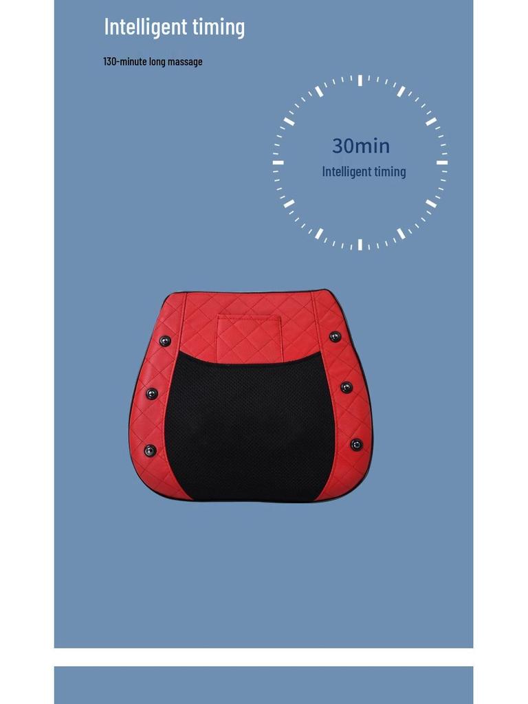 Lumbar Heating & Hip Massager: Multifunctional Seat and Backrest Cushion for Home and Office.
