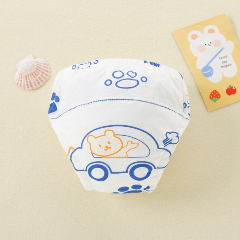 Reusable Cotton Potty Training Underwear Anti Leak Protection Comfortable Washable Toilet Learning Pants For Baby