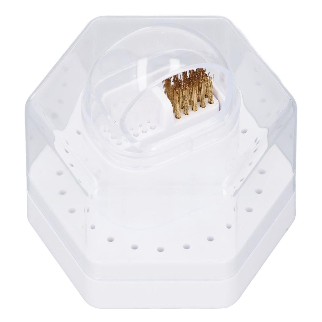 Nail Drill Bits Cleaning Brush Case 24 Holes Multifunctional Nail Drill Bits Stand Display Storage