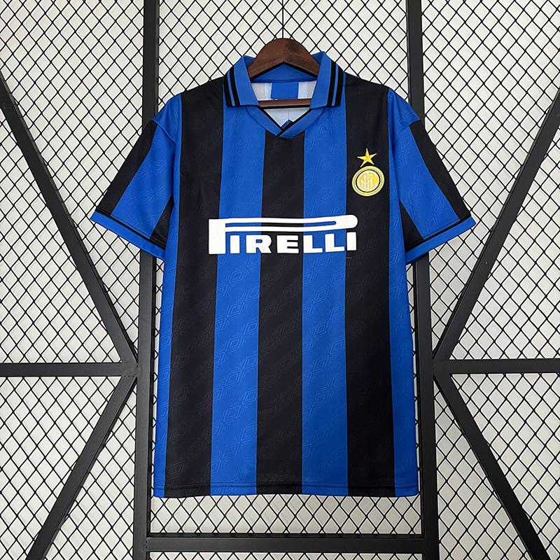 9798 Serie A Inter Mailand Heimfußballtrikot Nr.. 10 Groß Rosa Morano Djokav Retro-Trikot