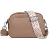 1 Piece Ladies Pure Color Pu Messenger Bag Fashion Wide Shoulder Strap Women'S Bag Multi-Flap Pocket Pants Square Bag Quality